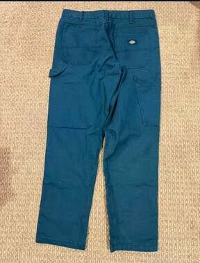 Dickies Men's Relaxed Fit Duck Carpenter Utility Pants Air Force Blue W30/L32